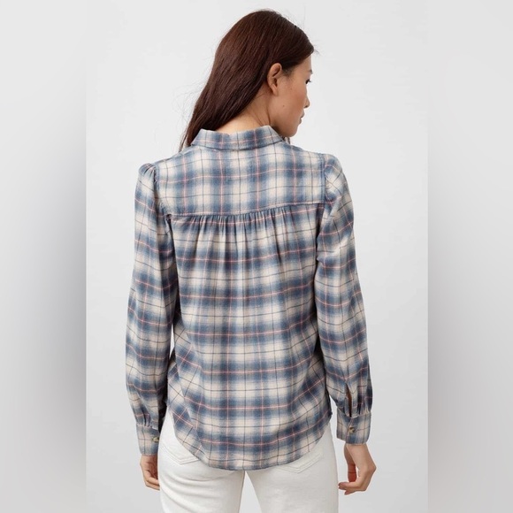 RAILS ANGELICA SHIRT NATURAL MARINE PINK - M - Picture 2 of 9